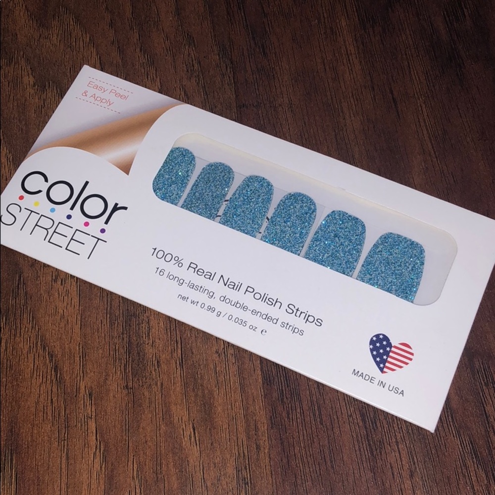 Blue Lagoon Glitter Color Street Nails